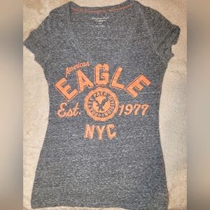 American eagle vneck logo shitt